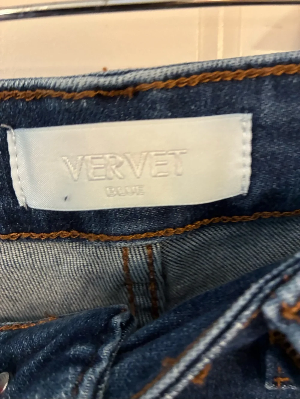 VERVET BLUE Blue Jeans Distressed Size 14